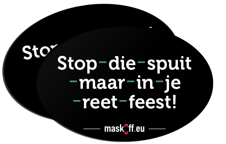 Sticker Stop die spuit